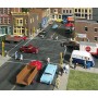 Walthers Cornerstone 3195 (HO) Asphalt Street System -- Straight Sections pkg(10) with Accessories