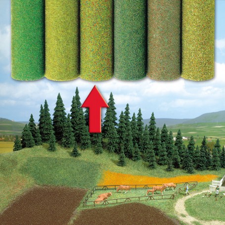 Busch 7272 (A) Large Grass Mat (60 x 40")(150 x 100cm) Flowered Field