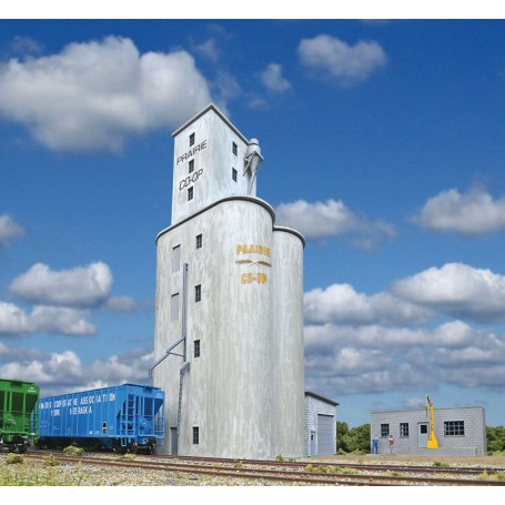 Walthers Cornerstone 4047 (HO) 	Prairie Co-Op Elevator -- Kit