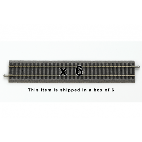 PIKO 55400 (HO) Box of 6 Roadbed A-Track Straight, 239mm/9.4"