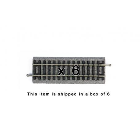 PIKO 55403 (HO) Box of 6 PIKO Roadbed A-Track Straight, 115mm/4.52"
