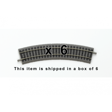 PIKO 55411 (HO) Box of 6 Roadbed A-Track Curved Track, R2/30°