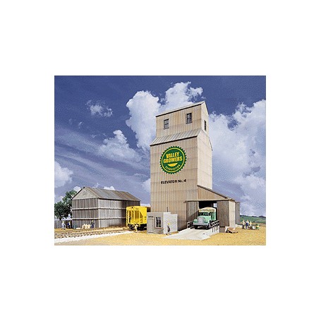 Walthers Cornerstone 3096 (HO) Valley Growers Association Steel Grain Elevator -- Kit