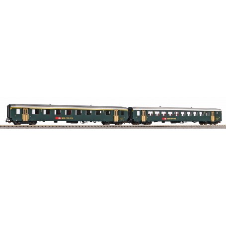 PIKO 96790 (HO) Set of 2 passenger cars (SBB) EW I-Wagen A+B, Era IV