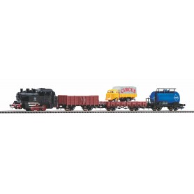 PIKO 57113 (HO) Starter Set - DB Freight Train, Steam Locomotive, PIKO A-Track w. Railbed, 120V