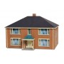Walthers Cornerstone 3781 (HO) Four-Unit Brick Apartment Building -- Kit