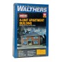 Walthers Cornerstone 3781 (HO) Four-Unit Brick Apartment Building -- Kit
