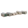 Walthers Cornerstone 4123 (HO) Metal Yard Shed -- Kit - Set of Six Buildings