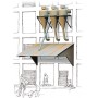 Walthers Cornerstone 3510 (HO) Wall-Mount Industrial Dust Collectors -- Kit