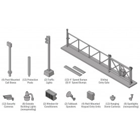 Walthers Cornerstone 4074 (HO) Security Details -- Kit