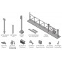 Walthers Cornerstone 4074 (HO) Security Details -- Kit