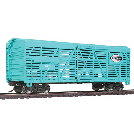 WALTHERS TrainLine 1687 (HO) 40' Stock Car - New York Central (Jade Green, System Logo)