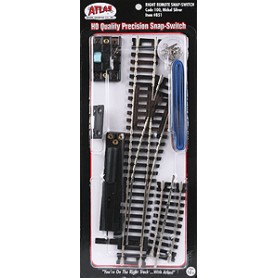 ATLAS 851 (HO) Code 100 Snap Switch® - Remote Control Turnout, Right 18"