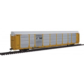 Walthers PROTO (HO) 89' Thrall Bi-Level Auto Carrier - Norfolk Southern Rack, TTGX Flatcar