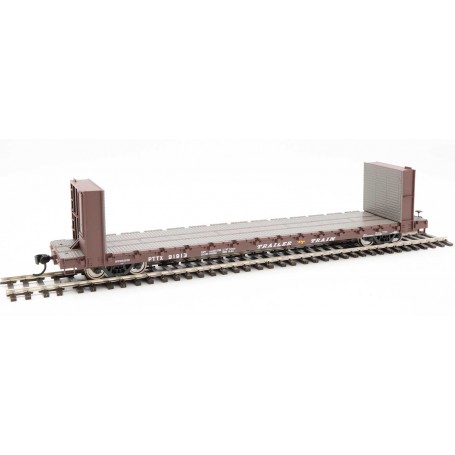 Walthers Mainline (HO) 60' Pullman-Standard Bulkhead Flatcar (48' IL) Trailer Train, PTTX