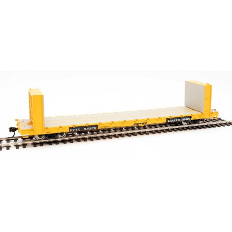 Walthers Mainline (HO) 60' Pullman-Standard Bulkhead Flatcar (48' IL) Trailer Train, PTTX