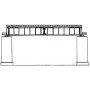 KATO 20-460 (N) Deck Girder Bridge -- 4-31/32" 124mm Long (red/rust)