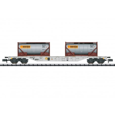 Trix 18490 (N) Type Sgns Container Transport Car, HUPAC S.A. (Chiasso, Switzerland)