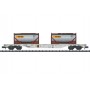 Trix 18490 (N) Type Sgns Container Transport Car, HUPAC S.A. (Chiasso, Switzerland)