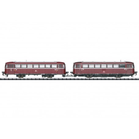 Trix 16982 (N) Class 796 Powered Rail Car and 996 Control Car (DB AG) Era V-- DCC/sound