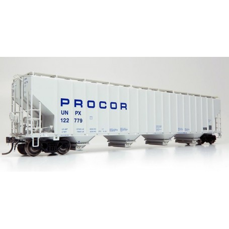 Rapido 157002A (HO) Procor 5820 Covered Hopper: UNPX - Procor Blue Solid: Single Car