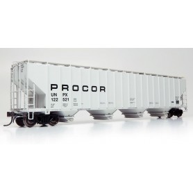 Rapido 157006A (HO) Procor 5820 Covered Hopper: UNPX - Procor Mid Black Solid: Single Car