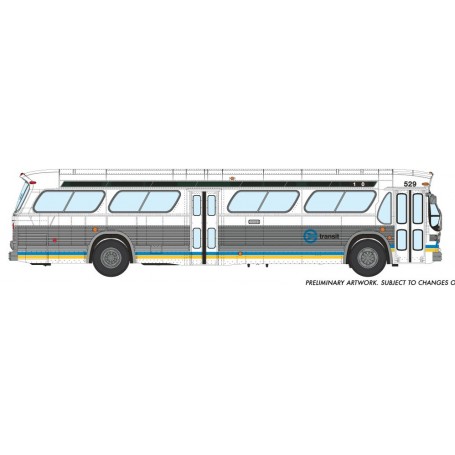 Rapido (HO) New Look Bus: Edmonton Transit - White Scheme - Deluxe