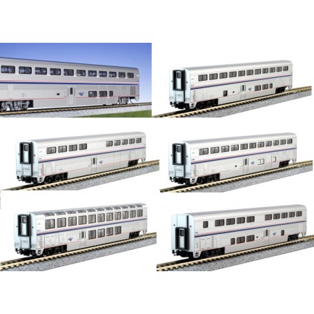 KATO 10-1789 (N)  Amtrak Superliner Phase VI 6-Unit Bookcase Set