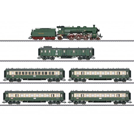 Märklin 26360 (HO) Bavarian Express Train Set (K.Bay.Sts.B.) class S 3/6 express steam locomotive