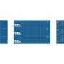 Athearn (N) 40' Corrugate Low Container, OCLU (3)