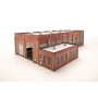 Walthers Cornerstone 2923 (HO) 130' 2-Stall Diesel Engine House -- Kit