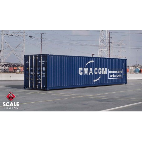 ScaleTrains Operator (HO) CIMC 40’ Modern Angled Container, CMA CGM