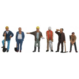 Walthers SceneMaster 6022 (HO) Construction Workers pkg(6) - Set 1