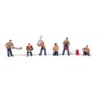Walthers SceneMaster 6066 (HO) Railroad Track Workers -- Set 1 pkg(6)
