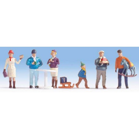Walthers SceneMaster 6069 (HO) Holiday Shoppers pkg(6) -- Wearing Winter Clothes