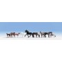Walthers SceneMaster 6074 (HO) Majestic Horses pkg(9)