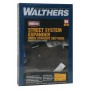 Walthers Cornerstone® 3156 (HO) Brick Street System -- Straight Sections pkg(10) with Accessories