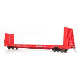 Rapido 147001 (HO) Marine Industries Bulkhead Flatcar: CP Rail - Action Red