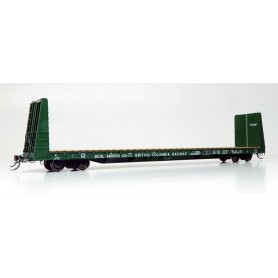 Rapido 147005 (HO) Marine Industries Bulkhead Flatcar: BCR - Dark Green Scheme