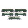 Märklin 42103, 42132, 42143 (HO) Express Train Open Platform Passenger Cars - Set of 5 cars (consignment)
