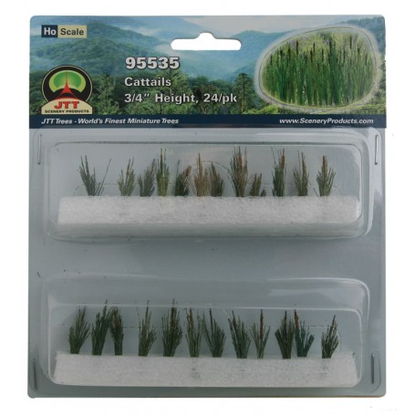 JTT 95535 (HO) CATTAILS 3/4" tall, 24/pk