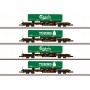 Märklin 82290 (Z) Deep-Well Flat Car Set "Carlsberg / TUBORG"