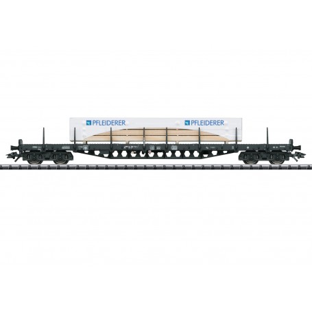 TRIX 24719 (HO) type Rs 684 flat car (DB) Pfleiderer lumber, Era IV - Museum Car for 2019