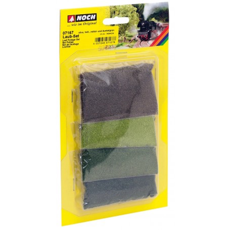 NOCH 07167 (A) Leaf Foliage Set - Olive, Light Green, Mid-Green, Dark Green