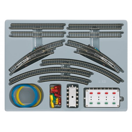 Märklin 8192 (Z) T1 Double Track Extension Set, Electric Turnouts