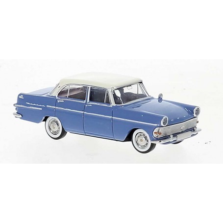 Brekina 20148 (HO) 1960-1963 Opel Rekord PII Sedan - Blue, White