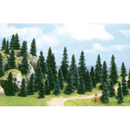 BUSCH 6599 (N) 100 Pine Trees, 30 - 50 mm