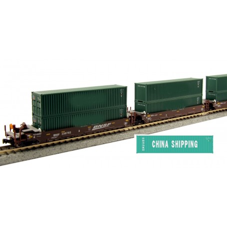 KATO 106-6211 (N) Gunderson MAXI-I Double Stack Car -- BNSF 239156