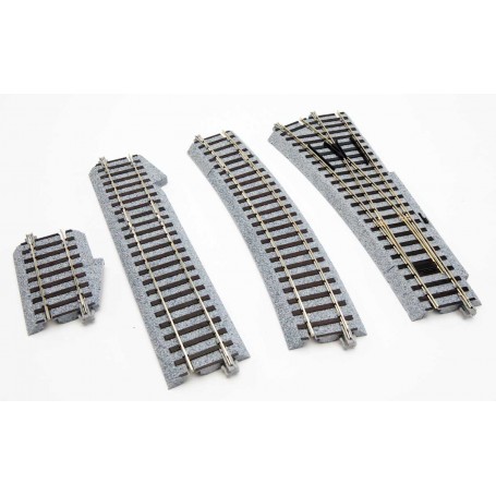 KATO 2-852 (HO) Unitrack - Manual Left Turnout With 550mm (21 5/8") Radius Curve