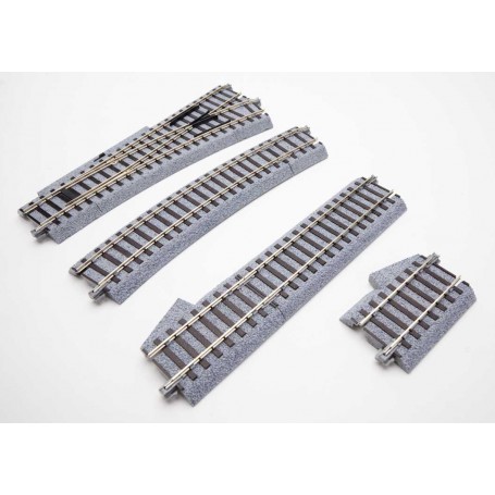 KATO 2-853 (HO) Unitrack - Manual Right Turnout With 550mm (21 5/8") Radius Curve